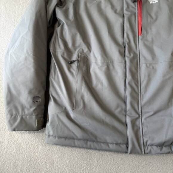 Chlorophylle Jacket Mens M Red Gray Winter Coat Insulated Hooded Outdoors Nature - Picture 3 of 16